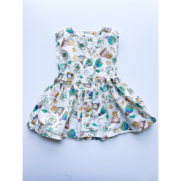 Clayux Other - Clayeux Disney Robin Hood Prince John Petit Bois Print Baby Toddler Dress France